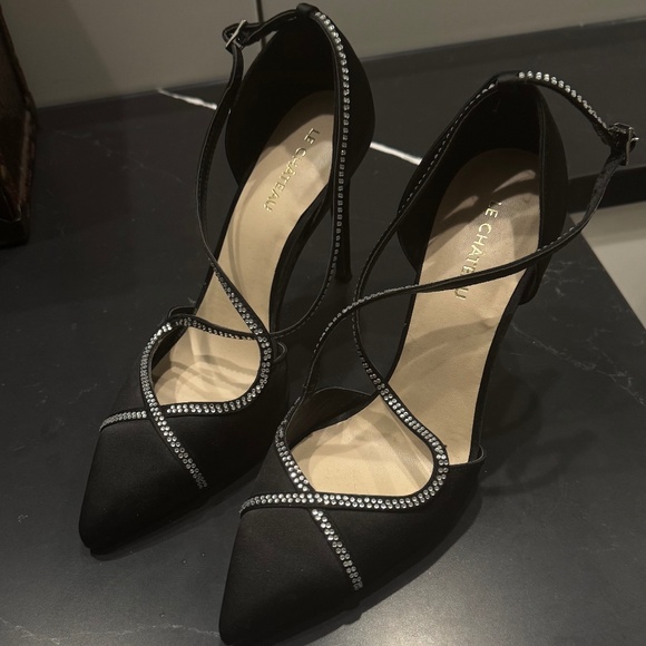 Le Chateau black spikes hardly worn grey condition size 71/2 - Picture 2 of 4